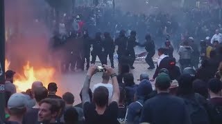 Gewaltexzesse beim Gipfel in Hamburg Polizei ebnet G20Politikern den Weg [upl. by Haidebej325]