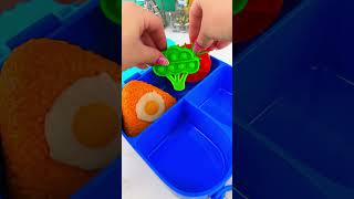 Packing School Lunch with Fidget Food BENTO Box Satisfying Video ASMR shorts asmr 🥦🍅 [upl. by Sinoda821]