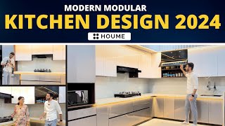 Modular Kitchen tour video for 2024 I Modern modular kitchen design ideas in hindi  houmeindia [upl. by Vicky461]