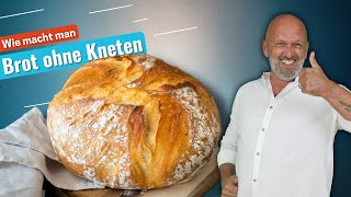 BROT ÜBER NACHT  ohne Kneten  für Einsteiger 2023 [upl. by Chancey735]