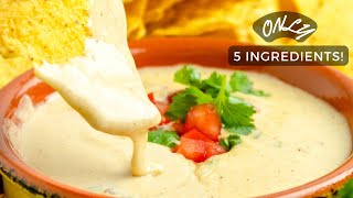 Simple white queso dip recipe  Super EASY Stovetop Queso [upl. by Gnah671]