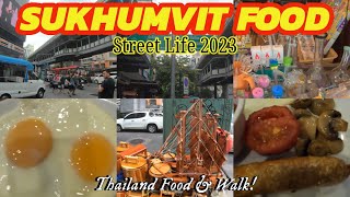 Eating Bangkoks BEST VALUE BREAKFAST amp Sukhumvit Road Scenes 2023 [upl. by Yotal]