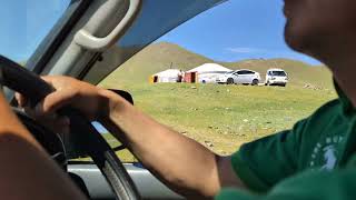 Driving toward local Naadam Festival Kharkhorin Mongolia 20240706 [upl. by Ruiz36]