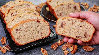 Banana Walnut Cake  Eggless amp Without Oven  Yummy [upl. by Accissej69]