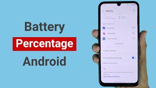 How to Show or Hide Battery Percentage on Android [upl. by Llehcar]