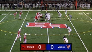 Division 3 Football SemiFinals Walpole vs Milford [upl. by Ennasirk]