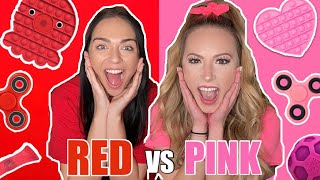 RED VS PINK FIDGET SHOPPING CHALLENGE ❤️💗 WITH NICHOLE JACKLYNE [upl. by Zosi588]