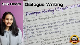 Dialogue Writing Class 10th Boards  Writing Skills in English How to write a Dialogue SSC English [upl. by Ekoorb586]