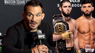 Michael Chandler Predicts Islam Makhachev vs Arman Tsarukyan for UFC 311 [upl. by Ethban]