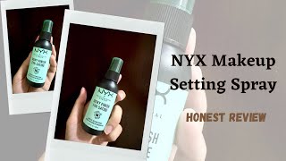 NYX Dewy Finish Setting Spray  Wear Test  Hacks [upl. by Awjan]