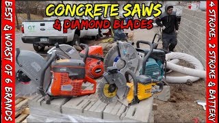 Best amp worst Concrete saws amp diamond blades from Makita Hilti Dewalt Stihl Echo and Husqvarna [upl. by Orly]