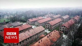 Auschwitz Drone video of Nazi concentration camp  BBC News [upl. by Proudlove722]