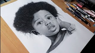 Graphite And Charcoal Drawing  Timelapse [upl. by Larimore]