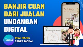 Tutorial Cara Membuat Undangan Pernikahan Digital Menggunakan Canva Untuk Pemula  Canva 2022 [upl. by Alamac]