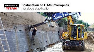 Permanent shotcrete stabilisation with TITAN micropiles [upl. by Anerual]