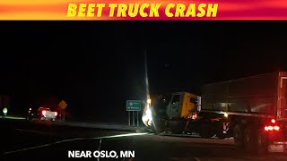 Early Sunday Morning Beet Truck Crash In Northern Valley [upl. by Quill7]