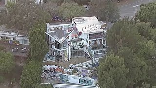 Squatters taggers take over abandoned California mansion allegedly owned by son of Phillies owner [upl. by Itnavart]