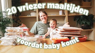 Een MAAND aan vriezer maaltijden maken  baby 2  37 weken zwanger [upl. by Eimiaj]