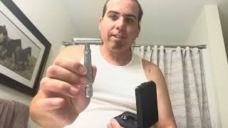 Barbasol shaving cream and safety razor shave [upl. by Arocet899]