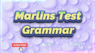 Marlins Test For Seafarer  Grammar [upl. by Sheedy]