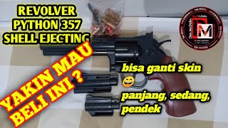 REVIEW REVOLVER PYTHON 357 SHELL EJECT  DART BLASTER  PI5T0L mainan [upl. by Ydnirb60]