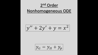 DIFFERENTIAL EQUATIONS Solving 2nd Order NONHOMOGENEOUS ODE [upl. by Irtimd]