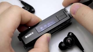 Noise Cancelling MP3 Player SONY NWZM504 UI REVIEW [upl. by Hteik]