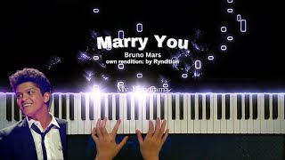 Bruno Mars Marry You  Piano Tutorial  Intermediate  arranged by Ryndition [upl. by Eicaj]