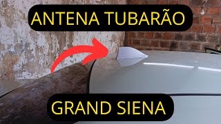 ✅ COMO INSTALAR ANTENA SHARK TUBARÃO NO GRAND SIENA [upl. by Nirro]