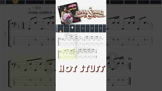 How to play Hot Stuff By Donna Summer ChamisBass chamisbass basstabs shorts [upl. by Anaira]