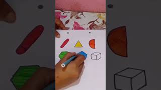 trending art  shape drawing satisfying colour mix art ytviralshort [upl. by Norha]