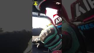 TIGHT GRIP 🤯 Watch from on the drive with Jevan Walmsley amp Pete Founds in Race 1 of the 2024 TT 🇮🇲 [upl. by Eiramnna]