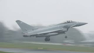 Very Wet morning at RAF Coningsby 120324 [upl. by Ettesus]