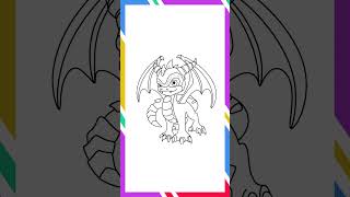 Drawing Spyro  Skylanders Spyros Adventure1 Cartoon [upl. by Daphene679]