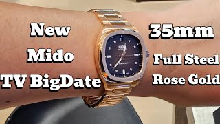 New 35mm Rose Gold Mido TV Big Date luxurywatch [upl. by Enaywd]