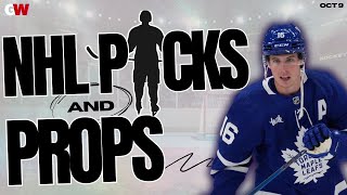 NHL Picks Predictions amp Player Props  Wednesday October 9 [upl. by Dietsche]