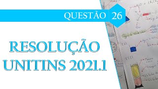 Resolução  Unitins 20211  Química  Questão 26 [upl. by Edals114]