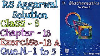 Area of Trapezium and Polygon  Class 8 Exercise 18A Question 1  5  Rs Aggarwal  mdsirmaths [upl. by Asiluj]