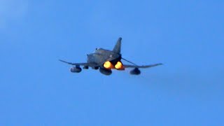 F4 Phantoms in Full Afterburner High Speed Pass 4K [upl. by Nylrebma]