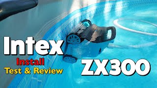 Intex ZX300 Deluxe Automatic Pool Cleaner Vacuum Install Test Review [upl. by Eniron]