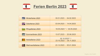 Ferien Berlin 2023 [upl. by Melak]