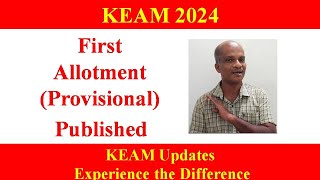 KEAM 2024 II First Allotment Provisional published [upl. by Aivatnuhs]