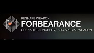 God Rolls For Forbearance PVE Crafting Guide [upl. by Pieter107]