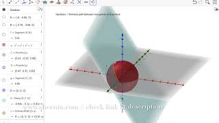 Geodesic  straight lines on sphere [upl. by Becker]