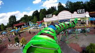 Zatorland Dino Coaster Onride 2018 4K  POV  Dino Zator Land  ZatorLand LunaPark Dino Achterbahn [upl. by Akcir]