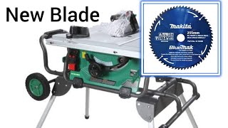 Hikoki C10RJ table saw blade swap to Makita BlueMak [upl. by Boleyn]