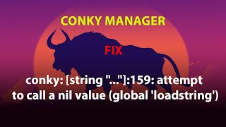 UBUNTU FIX conky string quotquot159 attempt to call a nil value global loadstring [upl. by Dominus]