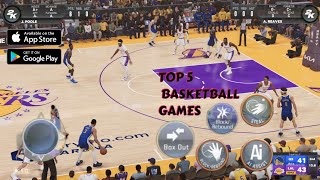 TOP 5 BASKETBALL GAMES ON ANDROID  OFFLINEONLINEANDROIDampIOS [upl. by Orland627]