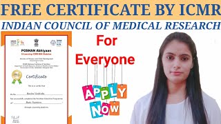 Indian Council of Medical Research Certificate Courses Medical Free online courses with Certificate [upl. by Nwad]