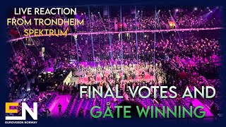 Live reaction from Trondheim Spektrum To The votes and Gåte Winning [upl. by Ecinuahs106]